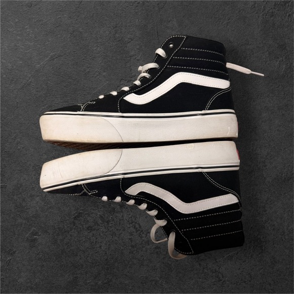 VANS FILMORE FILMORE HI shoes AUTHENTIC, US size 9 women's black white high top - Picture 3 of 10